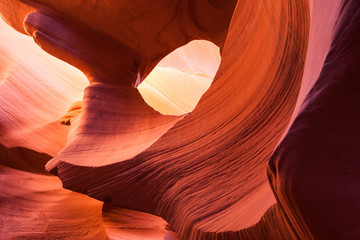 Texture de grès dans Antelope canyon, Page, Arizona.