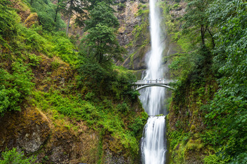 Fototapeta na wymiar Famous Multnomah falls in Columbia river gorge, Oregon