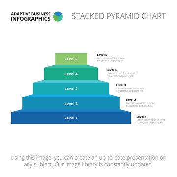 Stacked pyramid chart template 5