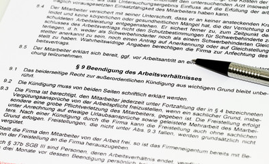 Obraz premium Vertragkündigung