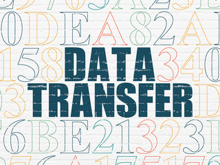 Data concept: Data Transfer on wall background