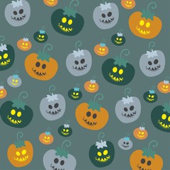 Halloween pumpkin pattern 3 - obrazy, fototapety, plakaty