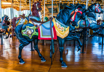 Fototapeta na wymiar Horse Carousel NYC 9