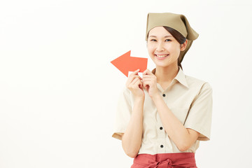 和風飲食店の店員 メッセージボード Wall Mural Wallpaper Murals Siro46