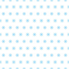 Seamless winter pattern of snowflakes