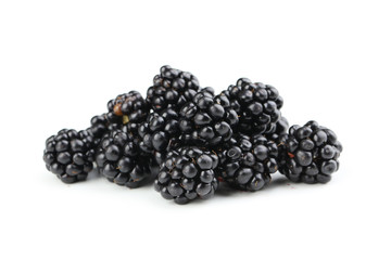 Blackberries isolated on a white