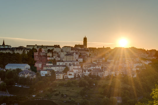 Sunset in Rodez, France