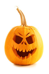 Halloween pumpkin isolated on a white
