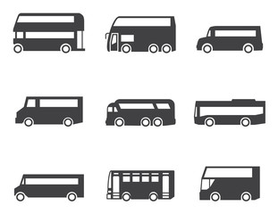 Bus icon set