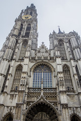 Fototapeta premium Facciata della Cattedrale di Anversa, Belgio