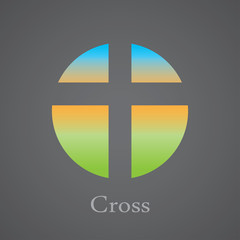 Fototapeta premium cross within a circle