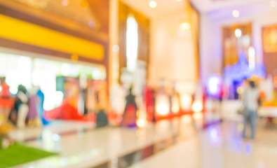 blurred image of people at trade show