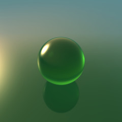 glass green ball