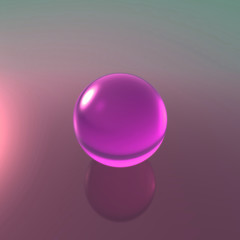 glass magenta ball