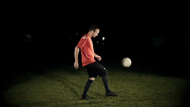 Soccer Player Control A Ball Slow Motion