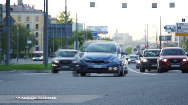 Freeway traffic, high speed timelapse