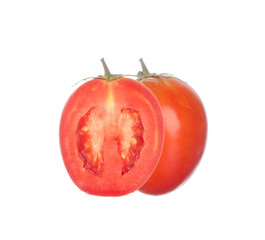 Sliced tomato isolated on white background