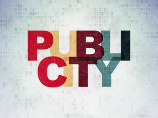 Marketing concept: Publicity on Digital Paper background