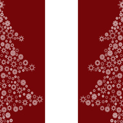 Christmas tree from snowflakes holiday seamless pattern