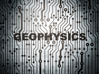 Science concept: circuit board with Geophysics