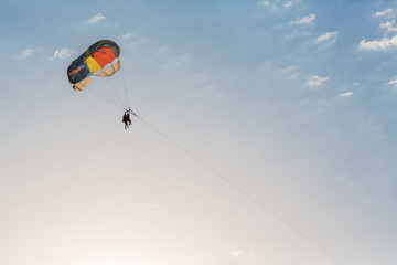 People parasailing over the sea