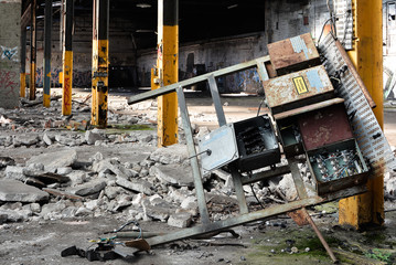 verwüstete stillgelegte Fabrik in Magdeburg