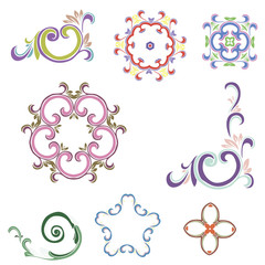 vector beautiful floral ornament elements