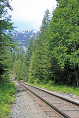 Fototapeta premium Railway track in Canada