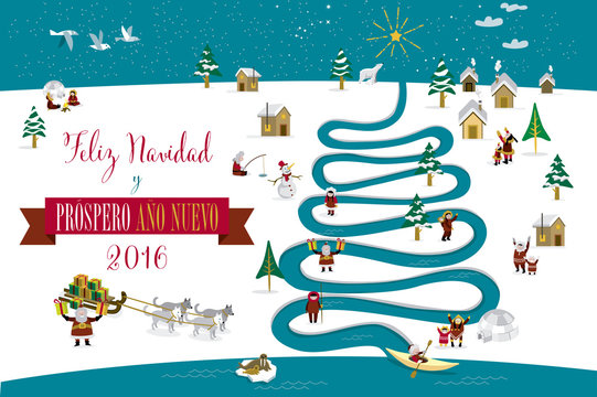 Christmas River Tree 2016 Spanish