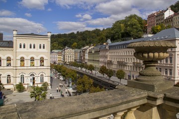 Panoramic View in Karlovy Vary,Czech famous SPA place