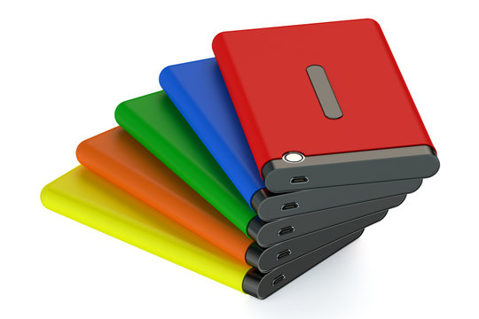 Set of colored External HDD