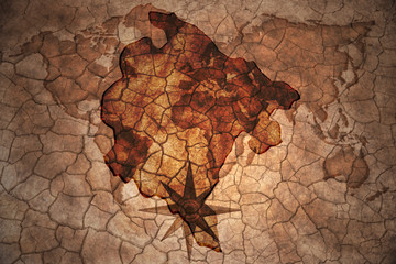 vintage montenegro map