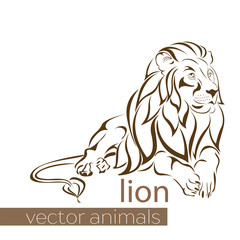 Collection of animal vector. Lion.