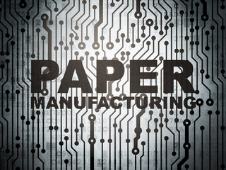 Industry concept: circuit board with Paper Manufacturing
