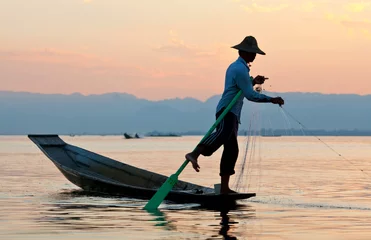 Foto op Plexiglas Inle Lake in Shan State, Myanmar © Zzvet