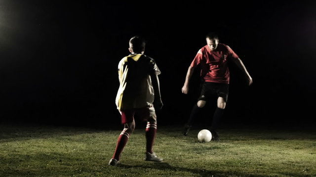 Soccer Play Dribbling The Ball In Slow Motion