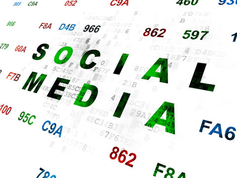 Social network concept: Social Media on Digital background