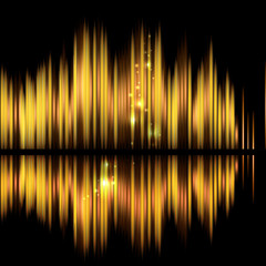 Abstract technology background-shiny sound waveform.