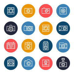 Camera icon set