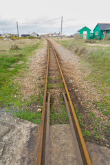 Fototapeta na wymiar Narrow gauge rail tracks