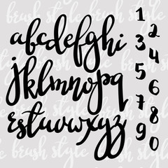 Handwritten brush pen modern calligraphy font