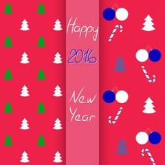 Christmas and New Year seamless pattern set, vector illustration - 92802884