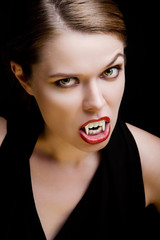 Young woman in the image of the vampire