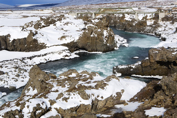 Waterfall Godafoss, Iceland