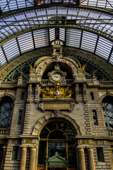 Obraz premium Interno dela stazione ferroviaria di Anversa, Belgio