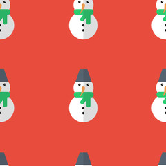 Snowman seamless pattern background
