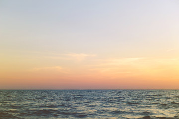 Sunset on the summer beach