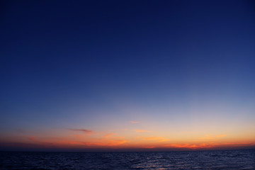 Sunset on the summer beach