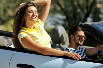 Couple in the car outside