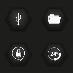 Vector modern technology  icons set 